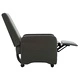 Фотьойл реклайнер, сив, изкуствена кожа