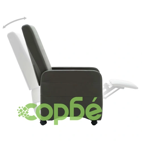 Фотьойл реклайнер, сив, изкуствена кожа ➤ топ цена ➤ sorbe.bg