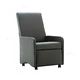 Фотьойл реклайнер, сив, изкуствена кожа