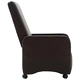 Фотьойл реклайнер, кафяв, изкуствена кожа