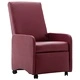 Фотьойл реклайнер, виненочервен, изкуствена кожа