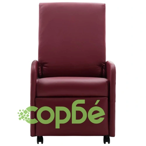 Фотьойл реклайнер, виненочервен, изкуствена кожа ➤ топ цена ➤ sorbe.bg