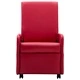 Фотьойл реклайнер, червен, изкуствена кожа