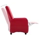 Фотьойл реклайнер, червен, изкуствена кожа