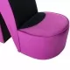 Стол във форма на обувка на висок ток, лилав, кадифе