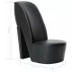 Стол във форма на обувка на висок ток, черен, изкуствена кожа