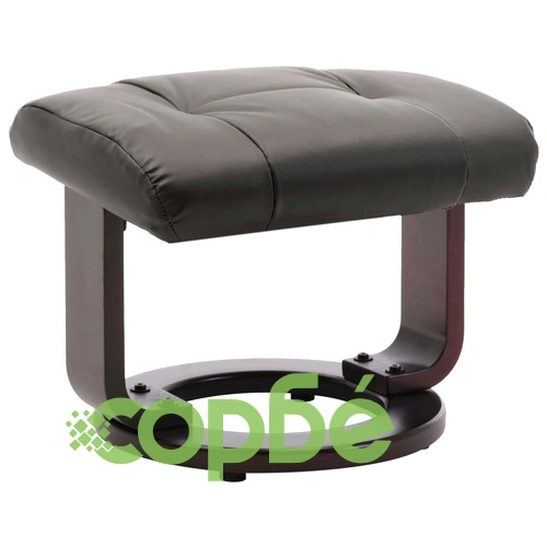 ТВ реклайнер с табуретка за крака, сив, изкуствена кожа ➤ топ цена ➤ sorbe.bg