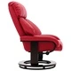 ТВ реклайнер с табуретка за крака, червен, изкуствена кожа