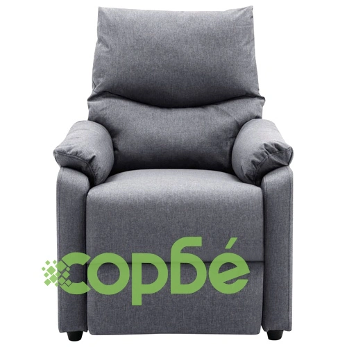 Реклайнер стол, светлосив, текстил ➤ топ цена ➤ sorbe.bg