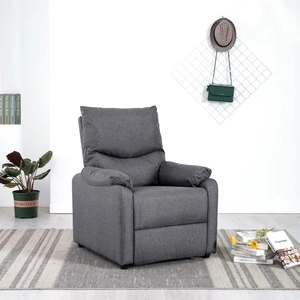 Реклайнер, тъмносив, текстил