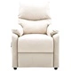 ТВ масажен реклайнер, кремав, текстил
