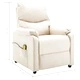 ТВ масажен реклайнер, кремав, текстил