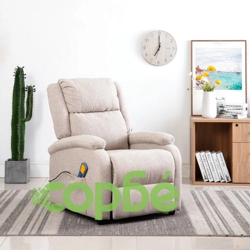 Масажен стол, кремав, текстил ➤ топ цена ➤ sorbe.bg