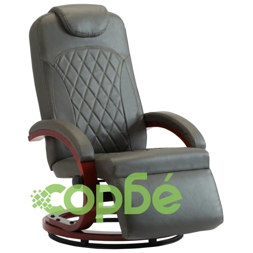 ТВ реклайнер, сив, изкуствена кожа ➤ топ цена ➤ sorbe.bg