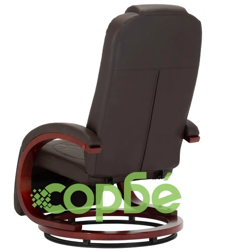 ТВ реклайнер, кафяв, изкуствена кожа ➤ топ цена ➤ sorbe.bg