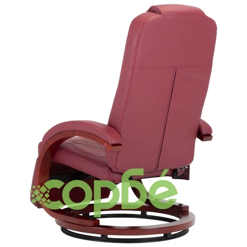 ТВ масажен реклайнер, виненочервен, изкуствена кожа ➤ топ цена ➤ sorbe.bg