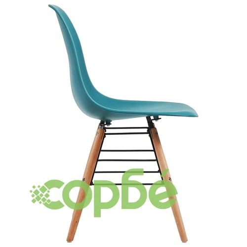 Трапезни столове, 4 бр, тюркоаз, пластмаса ➤ топ цена ➤ sorbe.bg