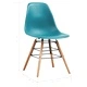 Трапезни столове, 4 бр, тюркоаз, пластмаса