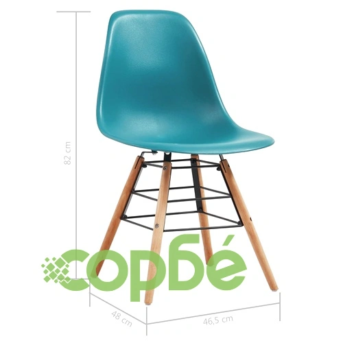 Трапезни столове, 6 бр, тюркоаз, пластмаса ➤ топ цена ➤ sorbe.bg