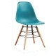 Трапезни столове, 6 бр, тюркоаз, пластмаса