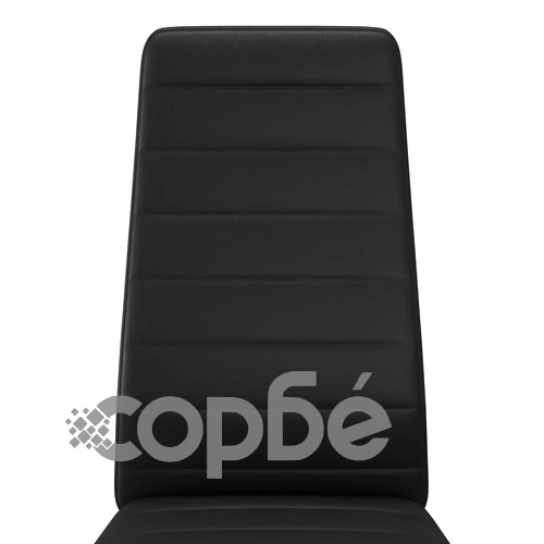 Трапезни столове, 4 бр, черни, изкуствена кожа ➤ топ цена ➤ sorbe.bg