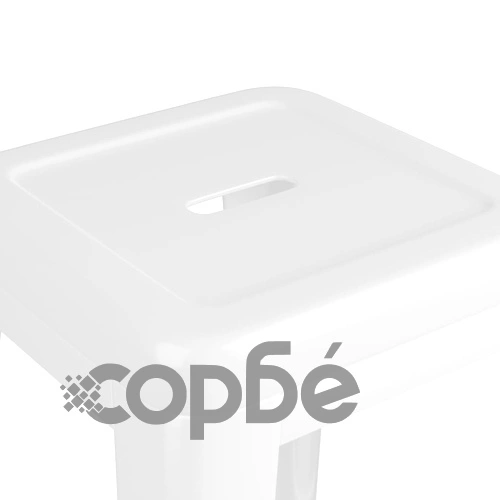 Бар табуретки, стифиращи, 2 бр, бели, метал ➤ топ цена ➤ sorbe.bg