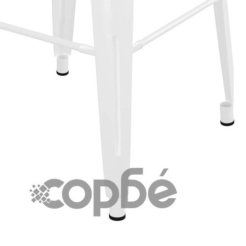 Бар табуретки, стифиращи, 2 бр, бели, метал ➤ топ цена ➤ sorbe.bg