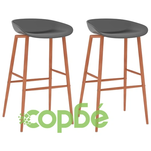 Бар столове, 2 бр, сиви ➤ топ цена ➤ sorbe.bg