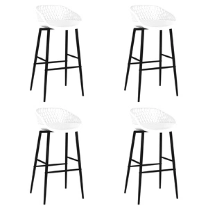 Бар столове, 4 бр, бели