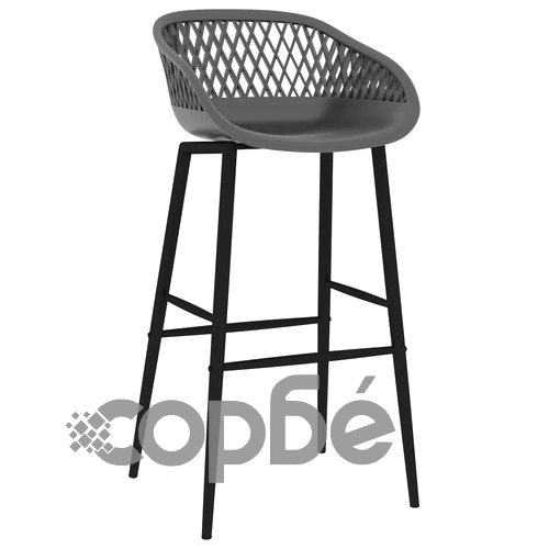 Бар столове, 4 бр, сиви ➤ топ цена ➤ sorbe.bg