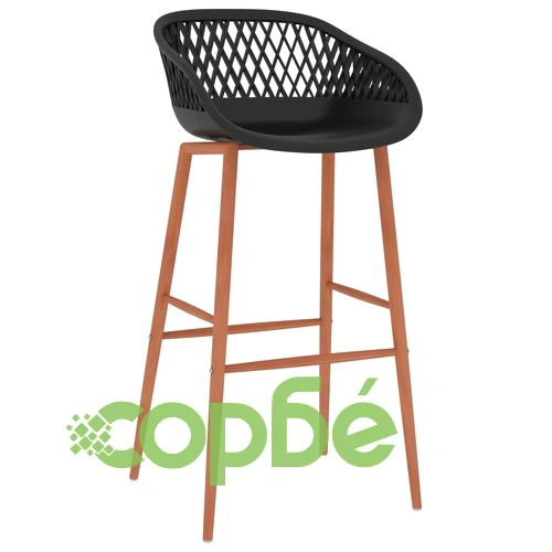 Бар столове, 4 бр, черни ➤ топ цена ➤ sorbe.bg