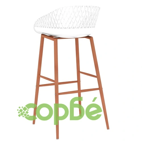 Бар табуретки, 4 бр, бели ➤ топ цена ➤ sorbe.bg