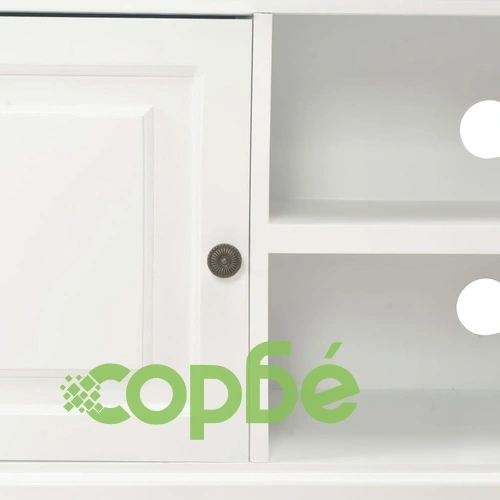 ТВ шкаф, бял, 90x30x40 cм, дърво ➤ топ цена ➤ sorbe.bg