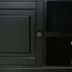 ТВ шкаф, черен, 90x30x40 cм, дърво