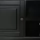 ТВ шкаф, черен, 90x30x40 cм, дърво