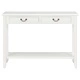 Конзолна маса, бяла, 110x35x80 cм, дърво