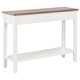 Конзолна маса, бяла, 110x35x80 cм, дърво