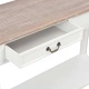 Конзолна маса, бяла, 110x35x80 cм, дърво