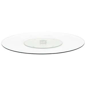 Въртящо се плато за сервиране прозрачно 60 см закалено стъкло