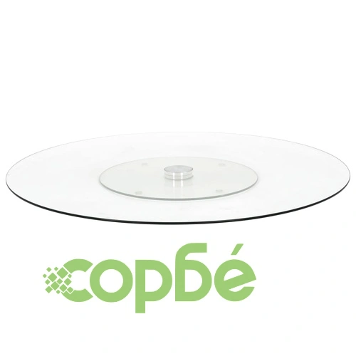 Въртящо се плато за сервиране прозрачно 60 см закалено стъкло ➤ топ цена ➤ sorbe.bg