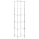 Етажерка с 6 рафта, прозрачна, 40x40x160 см, закалено стъкло