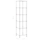 Етажерка с 6 рафта, прозрачна, 40x40x160 см, закалено стъкло