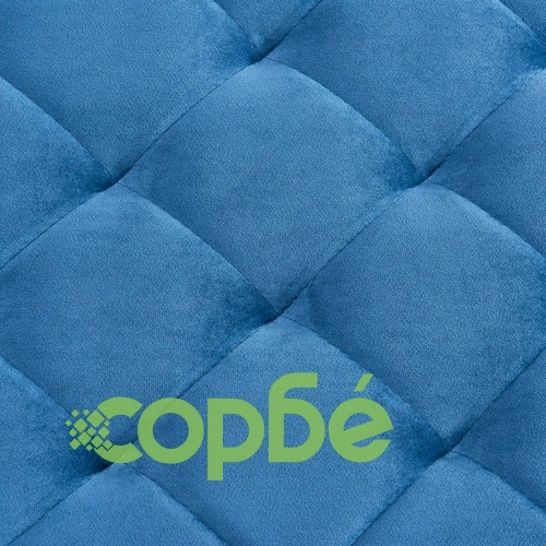 Пейка, 97 см, синьо кадифе и неръждаема стомана ➤ топ цена ➤ sorbe.bg