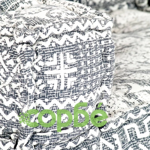 3-местен модулен пуф, светлосив, текстил ➤ топ цена ➤ sorbe.bg