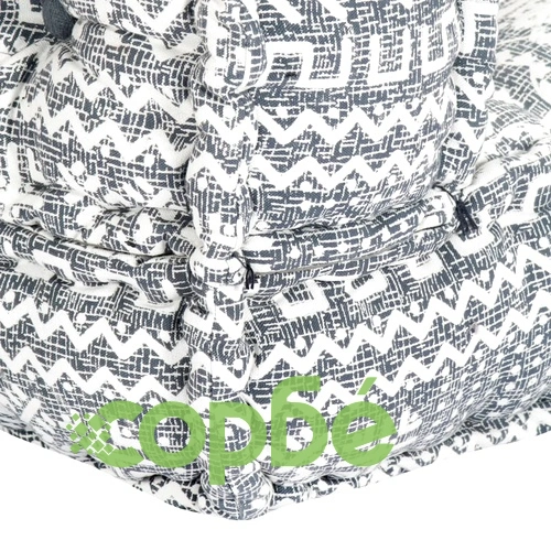 2-местен модулен пуф, светлосив, текстил ➤ топ цена ➤ sorbe.bg