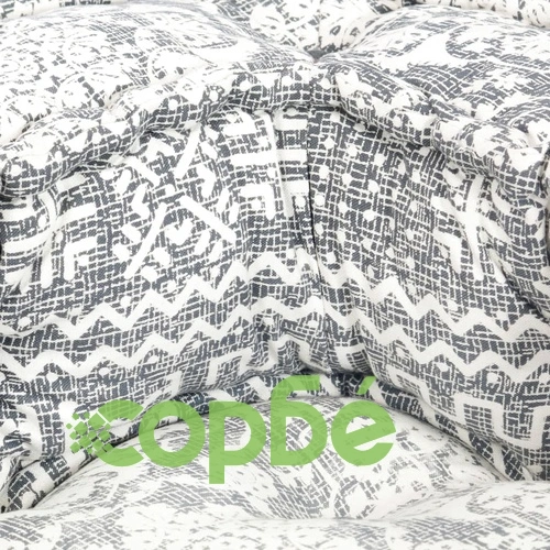 Модулен пуф, светлосив, текстил ➤ топ цена ➤ sorbe.bg