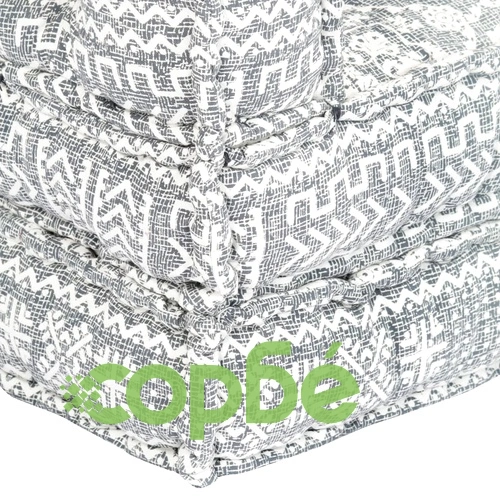 Модулен пуф, светлосив, текстил ➤ топ цена ➤ sorbe.bg