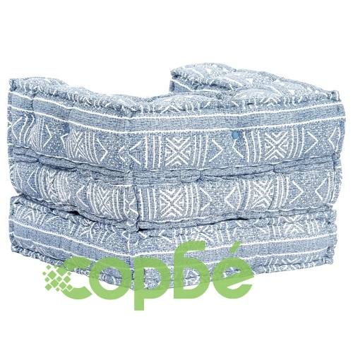 Модулен пуф, индиго, текстил ➤ топ цена ➤ sorbe.bg