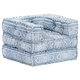 Модулен пуф, индиго, текстил