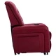 Електрически изправящ ТВ реклайнер виненочервен изкуствена кожа